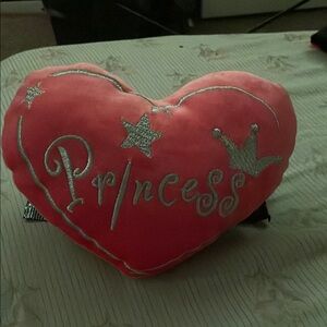 Pink Heart Princess Pillow